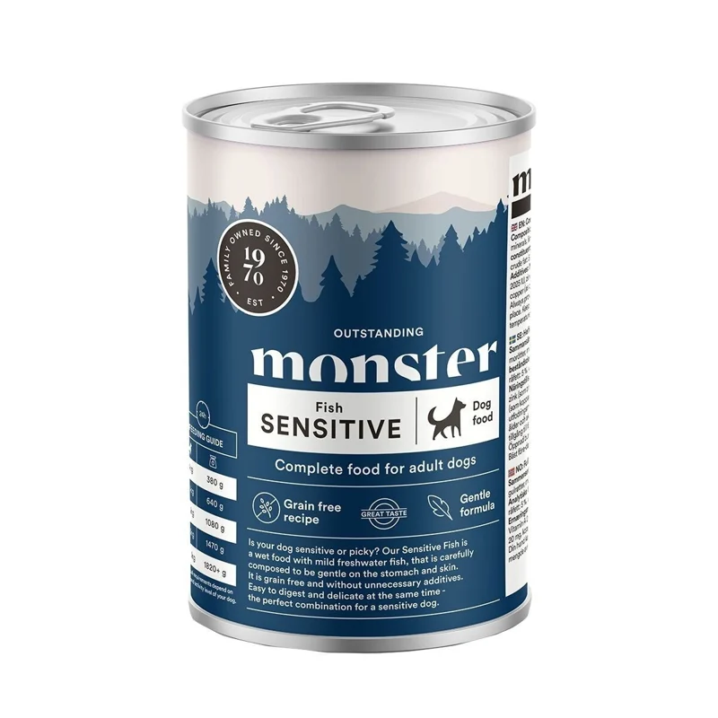 Monster Dog Sensitive Fish, 400 g